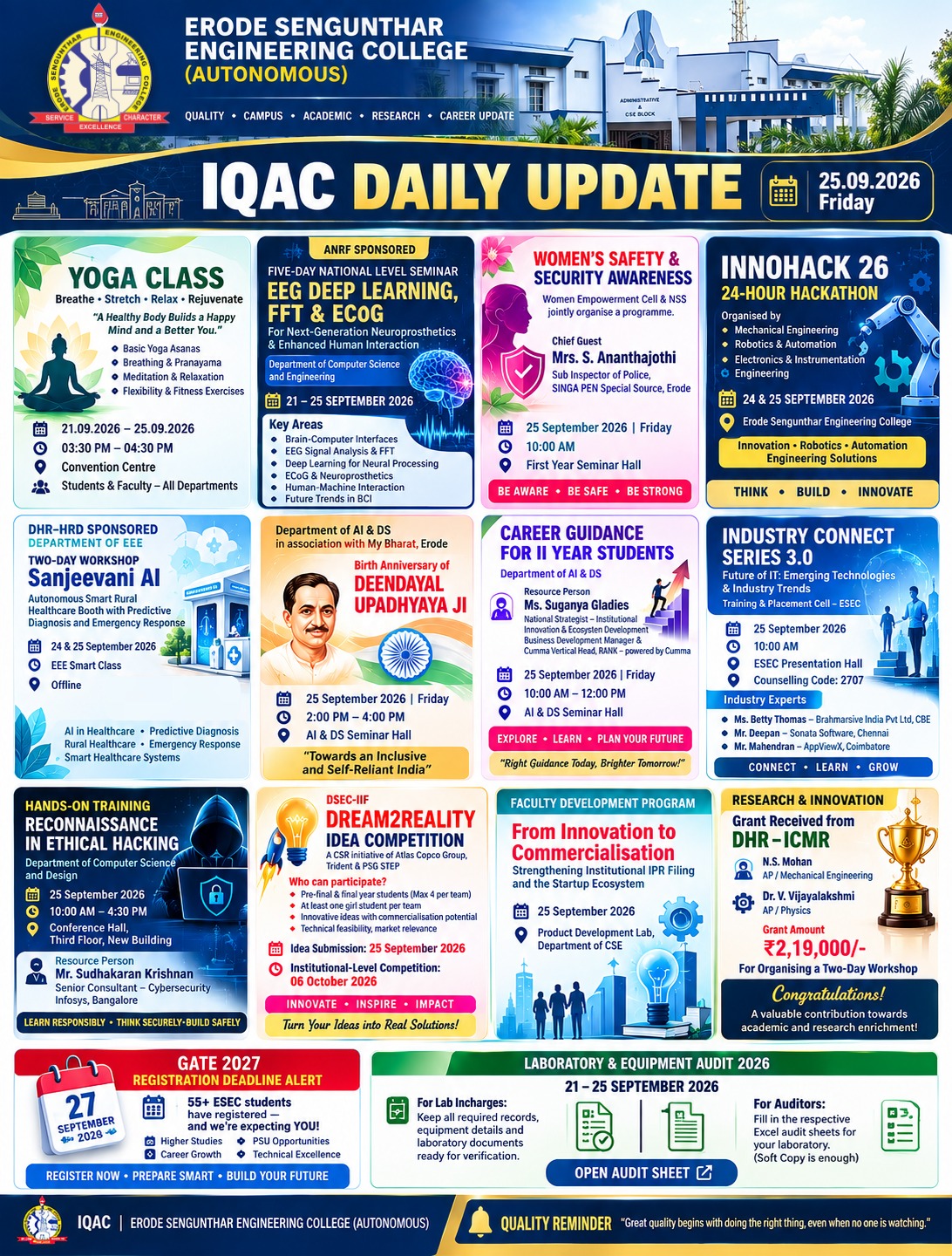 IQAC Daily Quality Update - 25 September 2026