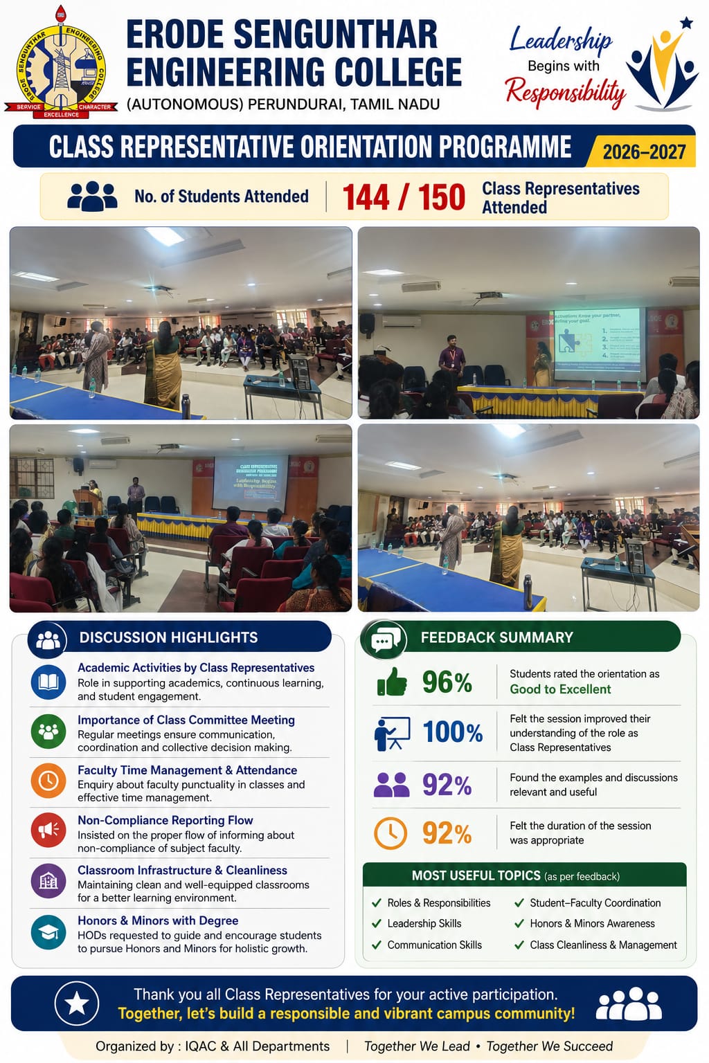 Class Representative Orientation Programme